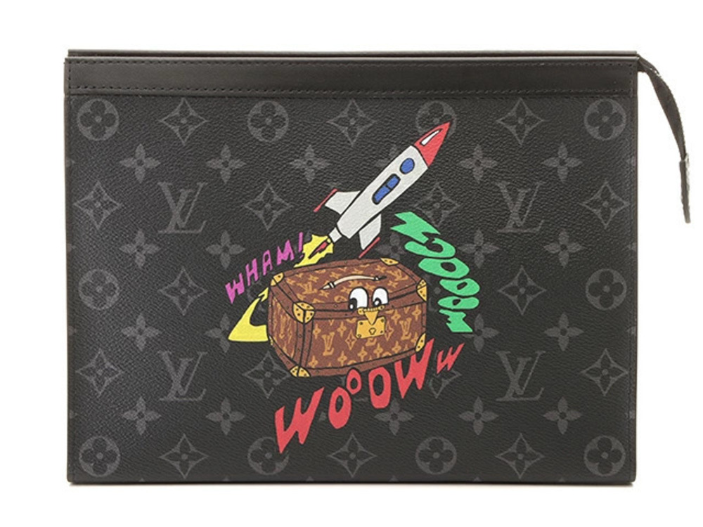 Louis Vuitton Pochette Voyage Monogram Eclipse Black